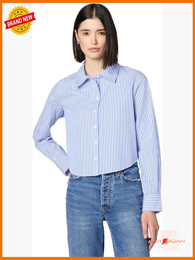 Long Sleeve Button Down Shirt Striped Cotton Classic Fit